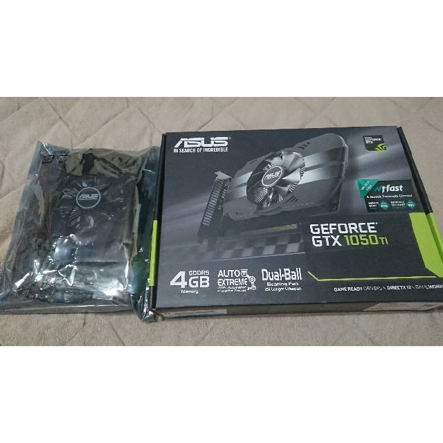 ASUS(エイスース)の【中古動作確認済み】GeForce GTX 1050 Ti スマホ/家電/カメラのPC/タブレット(PCパーツ)の商品写真