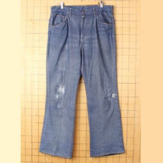 リー(Lee)の70s USA製Lee デニムフレアパンツ ブーツカットW36ネイビー aw12(デニム/ジーンズ)