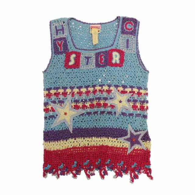 HYSTERIC GLAMOUR - ヒステリックグラマー ノースリーブ ニット ベスト HYSTERIC GLAMOUR - ヒステリックグラマー ノースリーブ ニット ベスト