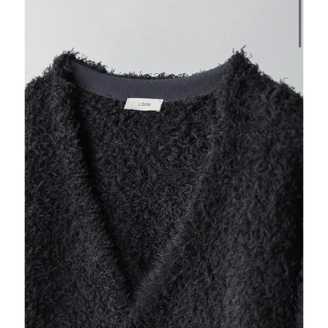 LIDNM FEATHER YARN LOOSE CARDIGAN Sサイズ 【予約販売品】 7693円
