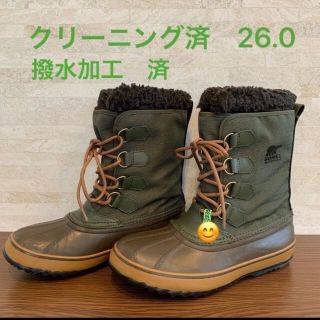 ★新品★SOREL ソレルカリブー スノーブーツ グリーン 25cm ミリタリー