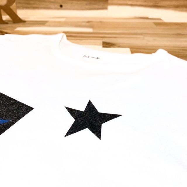 Paul Smith(ポールスミス)の【ポールスミス】ユニオンジャック半袖Tシャツ国旗イギリス星☆ M 白ホワイト×黒 メンズのトップス(Tシャツ/カットソー(半袖/袖なし))の商品写真