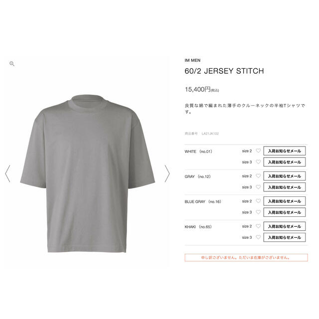 isseymiyake イッセイミヤケ　IMMEN Tシャツ　オンライン完売商品Tシャツ/カットソー(半袖/袖なし)