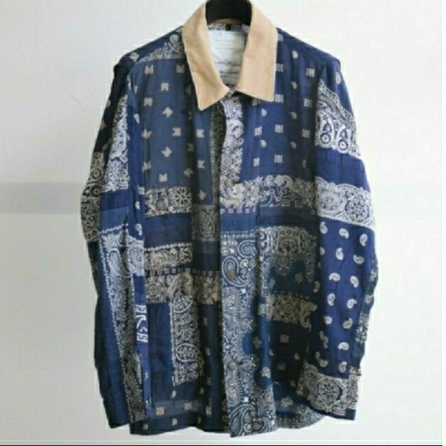 READYMADE BANDANA BURN COAT NAVY 2