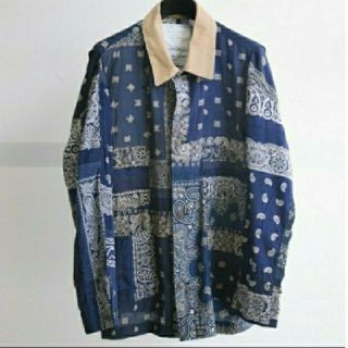 レディメイド(READYMADE)のREADYMADE BANDANA BURN COAT NAVY 2(シャツ)