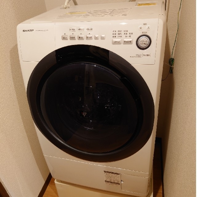 新品本物 SHARP - シャープ　ドラム式洗濯乾燥機　ES-S7D-WL 洗濯機