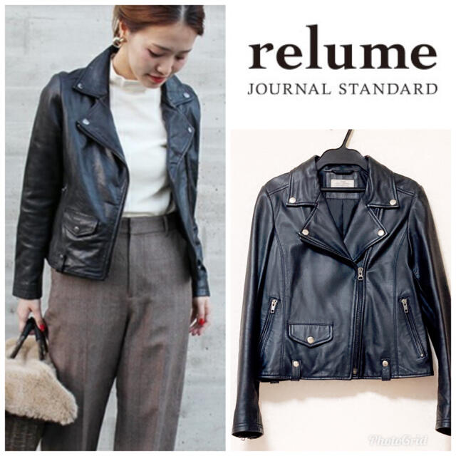 JOURNAL STANDARD relume(ジャーナルスタンダードレリューム)のジャーナルスタンダードレリューム❤︎レザーライダースジャケット レディースのジャケット/アウター(ライダースジャケット)の商品写真