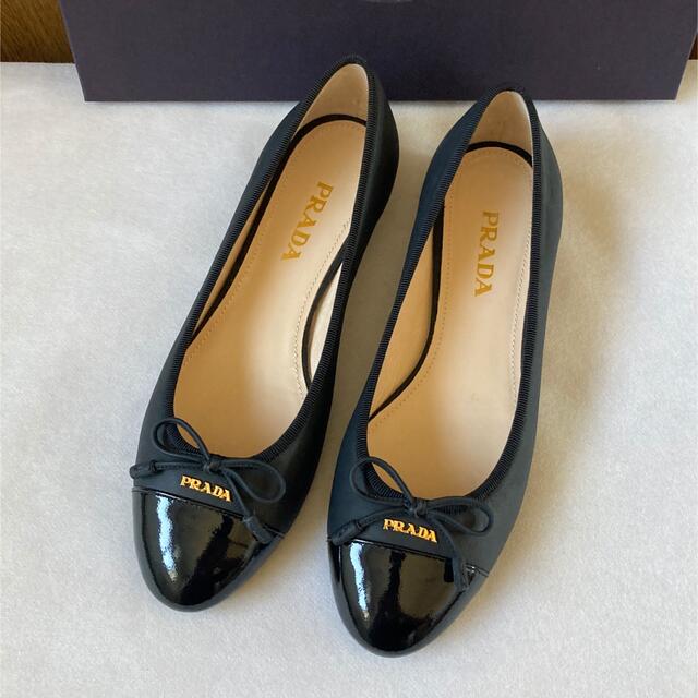 最新品通販 PRADA 半額❤️PRADA 着用1度のみ ロゴ ポインテッドフラットシューズの通販 by reira's  shop｜プラダならラクマ