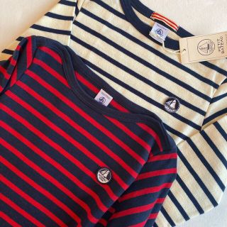 プチバトー(PETIT BATEAU)のご専用です！２点セット。新品未使用♡プチバトー♡長袖♡男女兼用♡８a♡(Tシャツ/カットソー)