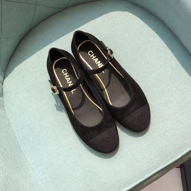 高級感 試着のみ シャネル CHANEL メリージェーン ブラック サイズ38C