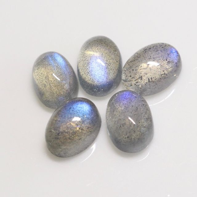 ラブラドライト 5x7mm オーバルカボション 10個 9.94ct