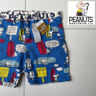 ピーナッツ(PEANUTS)の定価10,780円　スヌーピー【SNOOPY】 総柄　ブルー　ハーフパンツ(ショートパンツ)