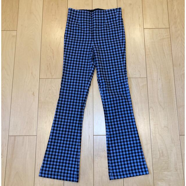 zara gingham checked flare pants レディースのパンツ(カジュアルパンツ)の商品写真