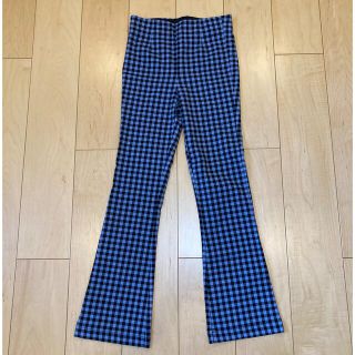 zara gingham checked flare pants(カジュアルパンツ)