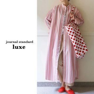 ジャーナルスタンダード(JOURNAL STANDARD)のジャーナルスタンダードラックス | ストライプ スタンドシャツワンピース(ロングワンピース/マキシワンピース)