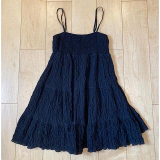 専用 zara black frilled volume cami dr(ミニワンピース)