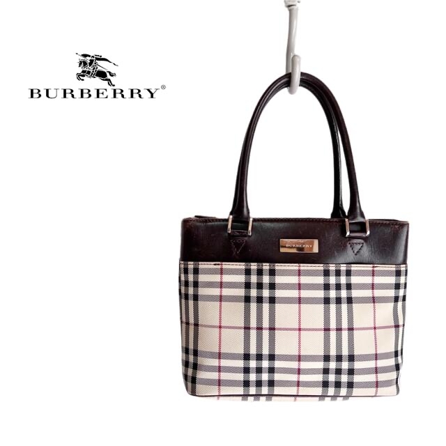 希少☆Burberry バーバリー ノバチェック柄 男女兼用 トートバッグ