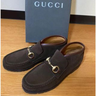 グッチ(Gucci)のお値下げ！GUCCI  チェッカーブーツ スエード 37C(24cm) 中古品(ブーツ)