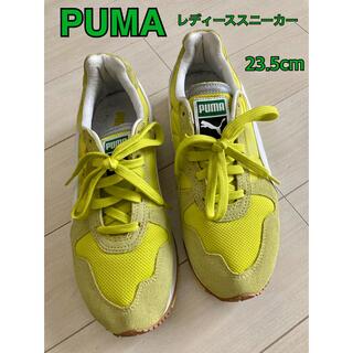 プーマ(PUMA)のプーマPUMA レディーススニーカー　イエロー　23.5cm(スニーカー)