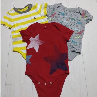 ベビーギャップ(babyGAP)のベビーギャップ 半袖 3枚セット 80～90(ロンパース)