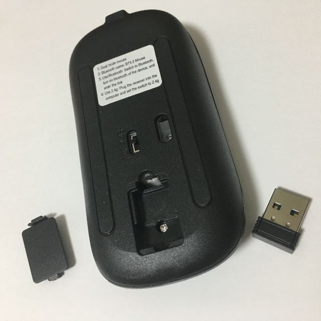 E043 充電式 ワイヤレスマウス Bluetooth5.2 2.4GHz a スマホ/家電/カメラのPC/タブレット(PC周辺機器)の商品写真