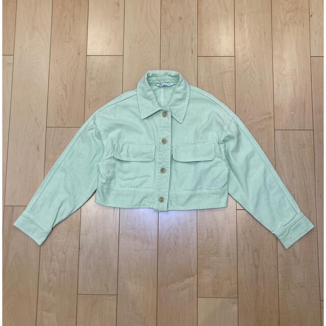 専用 zara mint mint short denim jacket レディースのジャケット/アウター(Gジャン/デニムジャケット)の商品写真