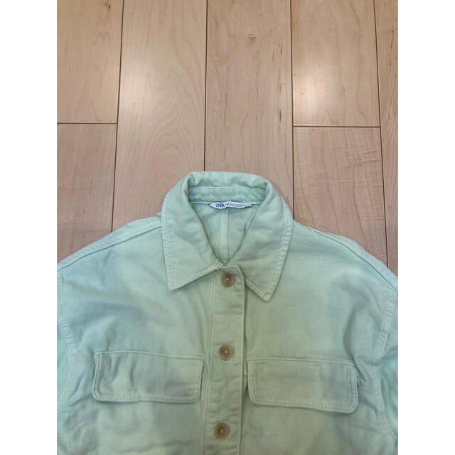 専用 zara mint mint short denim jacket レディースのジャケット/アウター(Gジャン/デニムジャケット)の商品写真