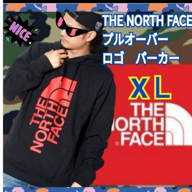 ノースフェイス プルオーバー ロゴパーカー メンズ NORTH FACE 米国赤