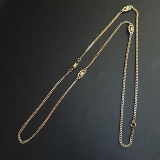 美品】クリスチャンディオール 喜平 ロングチェーン ゴールド ネックレス-