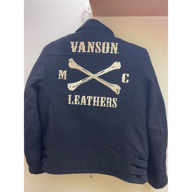 VANSON(バンソン)のVANSON ウール　ライダース　クロスボーン メンズのジャケット/アウター(ライダースジャケット)の商品写真