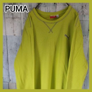 プーマ(PUMA)のPUMA プーマ 長袖ロングTシャツ ワンポイント刺繍ロゴ ビビットカラー 古着(Tシャツ/カットソー(七分/長袖))