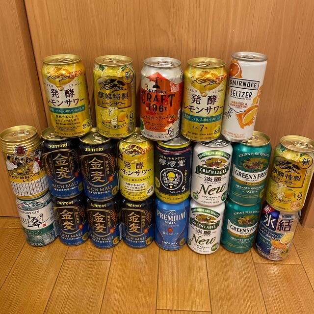 アルコール21本　ビール　酎ハイ　おまけ付き 食品/飲料/酒の酒(ビール)の商品写真