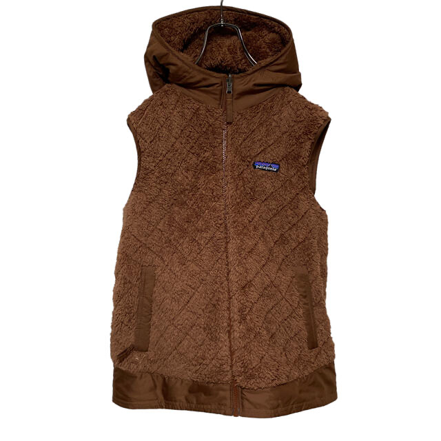 patagonia(パタゴニア)のPatagonia パタゴニア フリース ベスト フード アウトドア 登山 茶色 メンズのトップス(ベスト)の商品写真