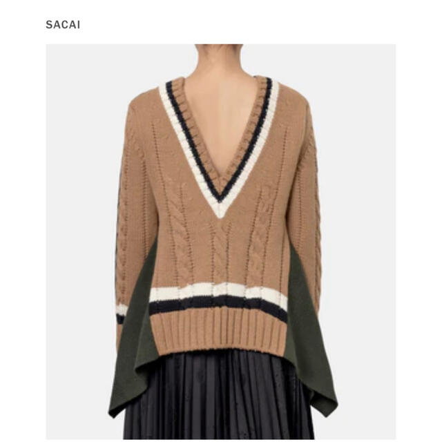 sacai 21AW V Back LS Pullover プルオーバーニット-