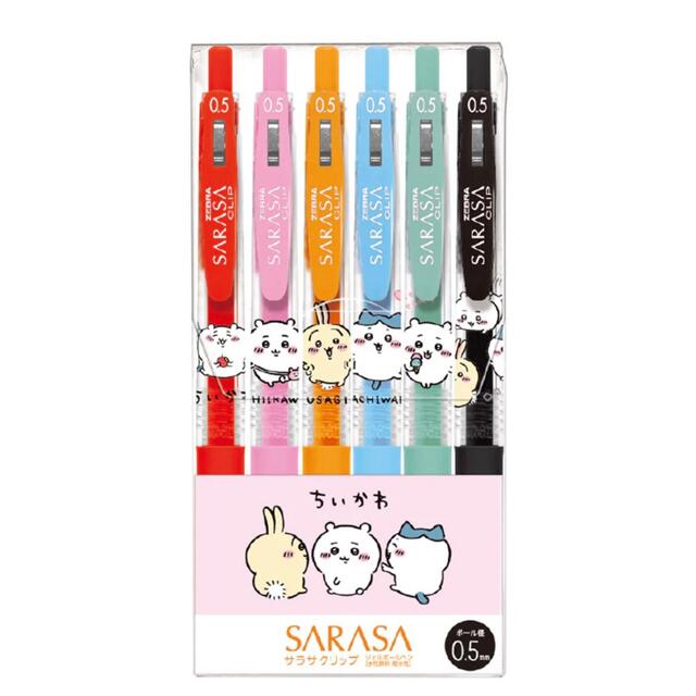 ちいかわ　SARASAボールペン6色セット エンタメ/ホビーのおもちゃ/ぬいぐるみ(キャラクターグッズ)の商品写真