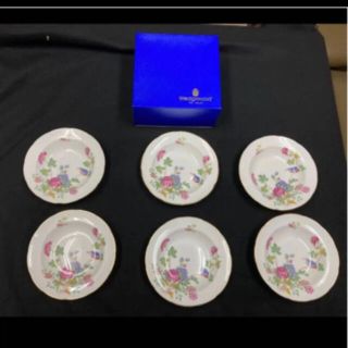 ウェッジウッド(WEDGWOOD)の未使用！廃盤　黒壺　ウェッジウッド カッコー　スープ皿６枚(食器)