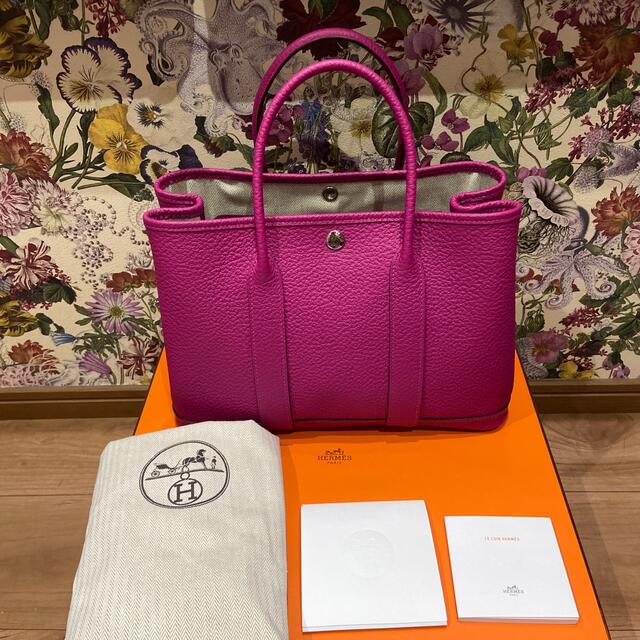 返品不可】 Hermes エルメスガーデンパーティ♡TPM♡ローズパープル♡A