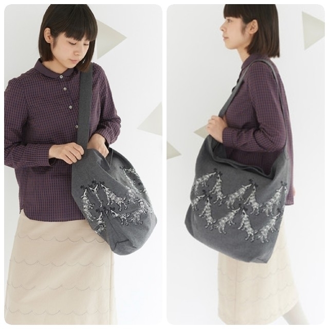 mina perhonen - ミナペルホネン wolf&flower ショルダーバッグ 大 mina perhonen - ミナペルホネン wolf&flower ショルダーバッグ 大