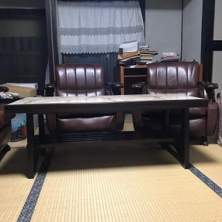 大理石調テーブル 応接用 昭和レトロ 古家具 古民家の通販 by Nana's