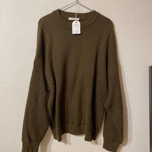 AURALEE(オーラリー)の【21AW】YASHIKI Kinomi Knit(OLIVE) メンズのトップス(ニット/セーター)の商品写真