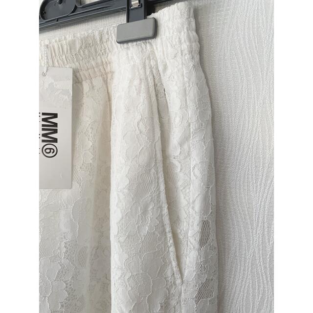 新品】MM6 MaisonMargiela ホワイト レース ワイドパンツ - www.beher.com