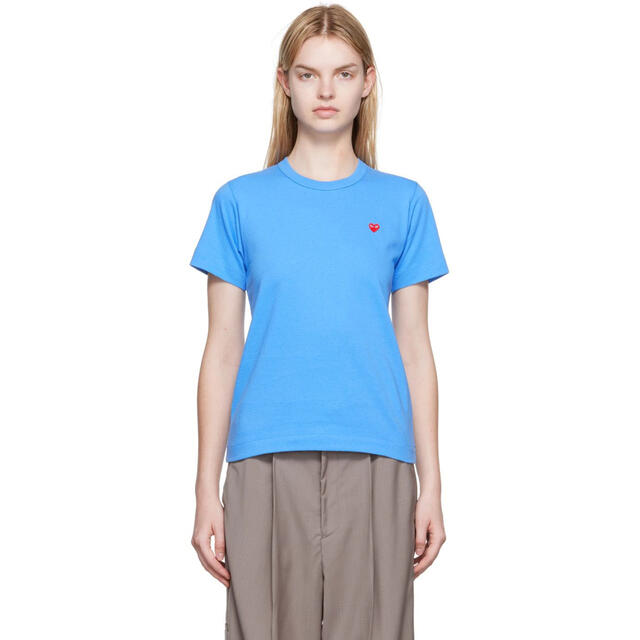 COMME DES GARÇONS PLAY ブルー スモール ハート Tシャツ