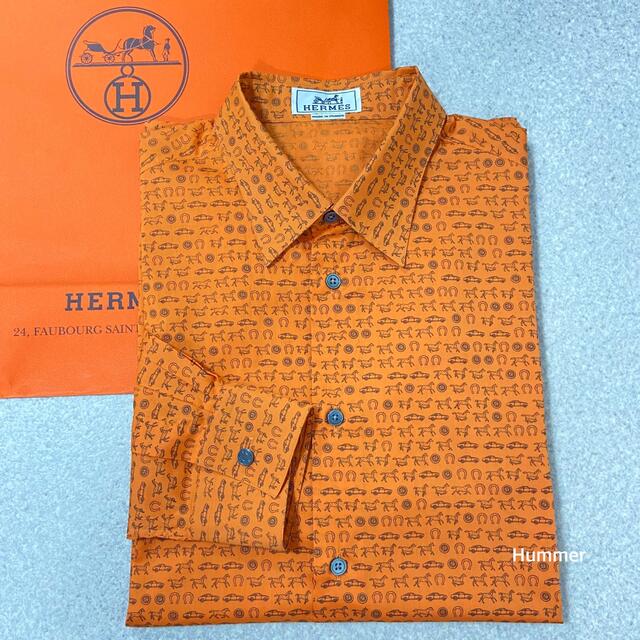 【メール便無料】 Hermes 長袖シャツ コレクション 激レア・究極 エルメス 極美品 国内正規品 - シャツ
