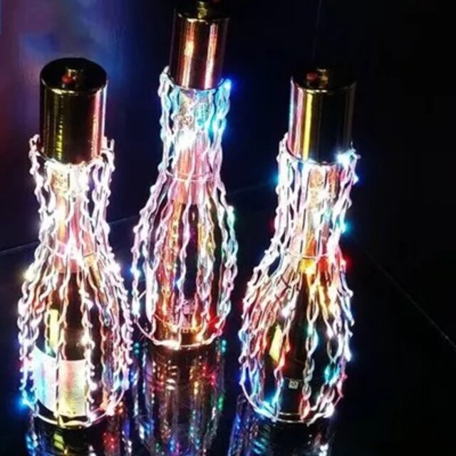 シャンパン ボトル ライト LED カバー 充電式 イベント パーティー 誕生日 インテリア/住まい/日用品のキッチン/食器(アルコールグッズ)の商品写真