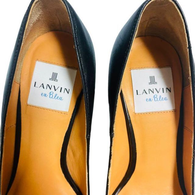 LANVIN en Bleu(ランバンオンブルー)の【着用一回✨】 ランバンオンブルー ラウンドトゥプレーンパンプス 22.5cm レディースの靴/シューズ(ハイヒール/パンプス)の商品写真