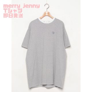 メリージェニー(merry jenny)のmerryjenny メリージェニー　Tシャツ ボーダー(Tシャツ(半袖/袖なし))