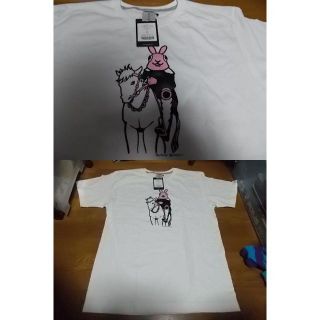 保留新品 cune キューン うさぎ わんわん 犬 Tシャツ 灰 XL