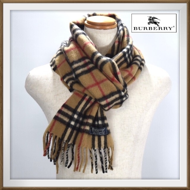 BURBERRY(バーバリー)のc46 極上美品 バーバリー 英国製 カシミヤ100% ノバチェック マフラー レディースのファッション小物(マフラー/ショール)の商品写真