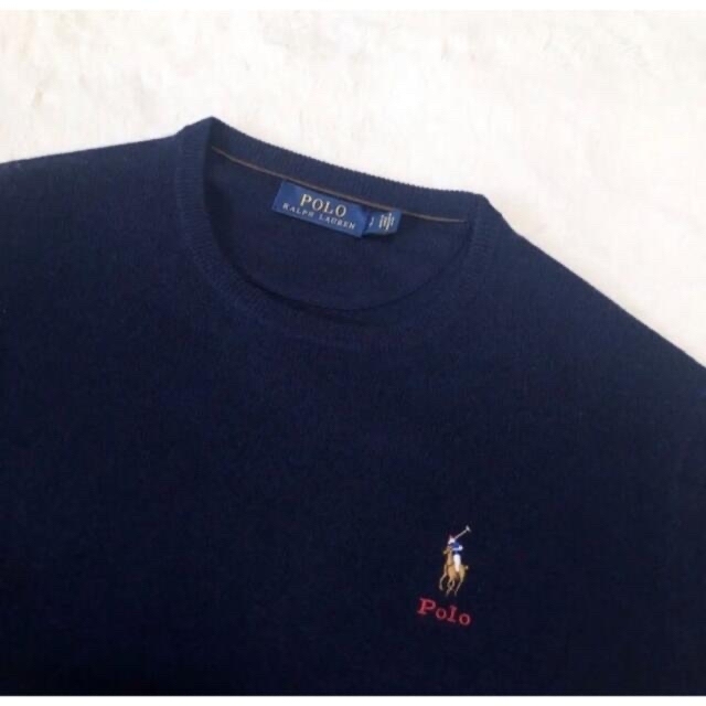 POLO RALPH LAUREN(ポロラルフローレン)のレアRALPH LAURENラルフローレン  POLO ロゴ  セーター S レディースのトップス(ニット/セーター)の商品写真