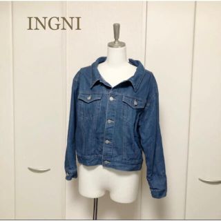 イング(INGNI)のINGNIイング  バッグ　リボン　編み上げ　デニム　ジャケット Gジャン　M(Gジャン/デニムジャケット)